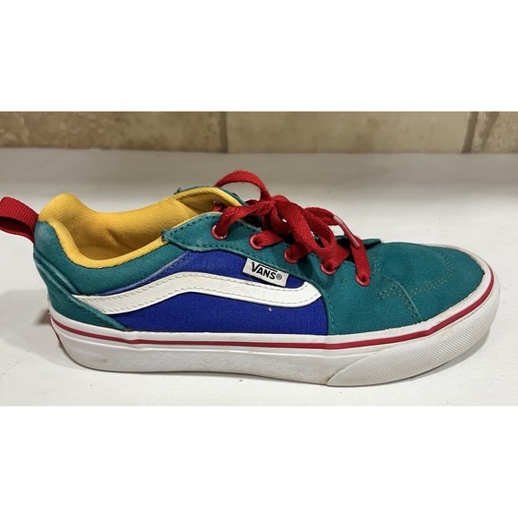 VANS FILMORE OLD SKOOL SKATE SHOES Colorblock Lace Sneakers Kids Size 3 - Picture 1 of 6